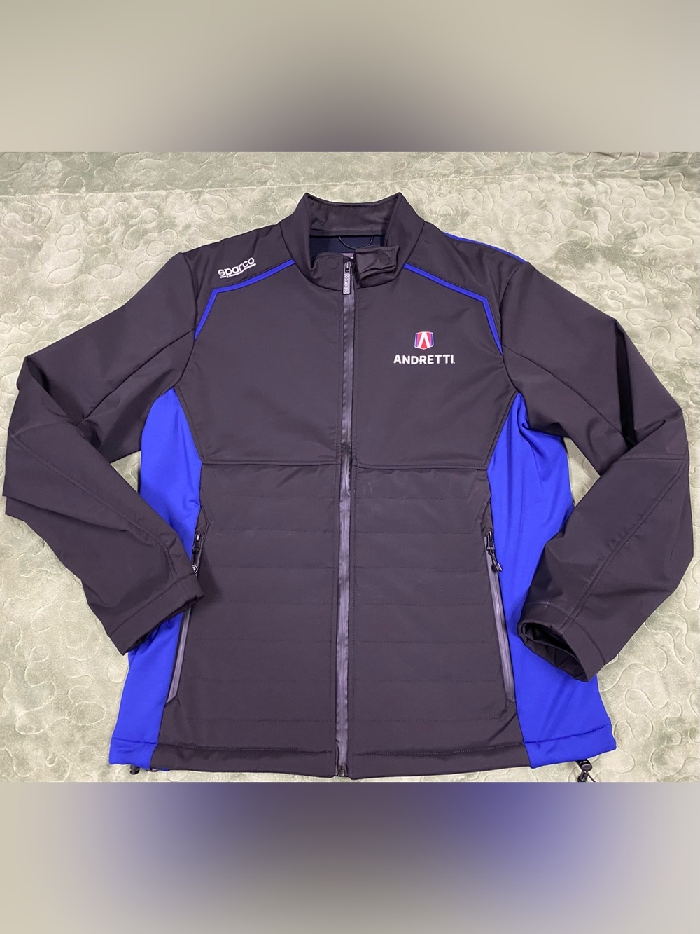 Andretti Indy Car Race Sparco Team Crew Mens XXXL Zip Thermore Jacket Black